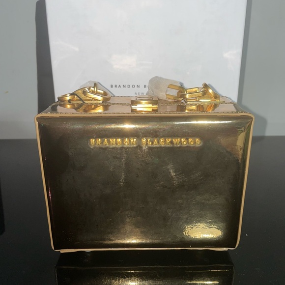 Brandon Blackwood Handbags - Brandon Blackwood Mini Kendrick Metallic Mirror Trunk